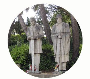 Monument to the fallen of Terrassa, commemorates the Spanish Civil War Nationalists, 1944. Spain. Part Tower of Babel, Art installation © Helena van Essen